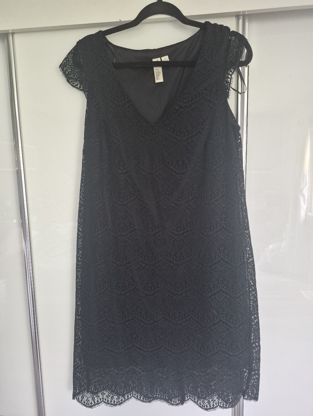 Emma & Michele Black Lace Midi Dress